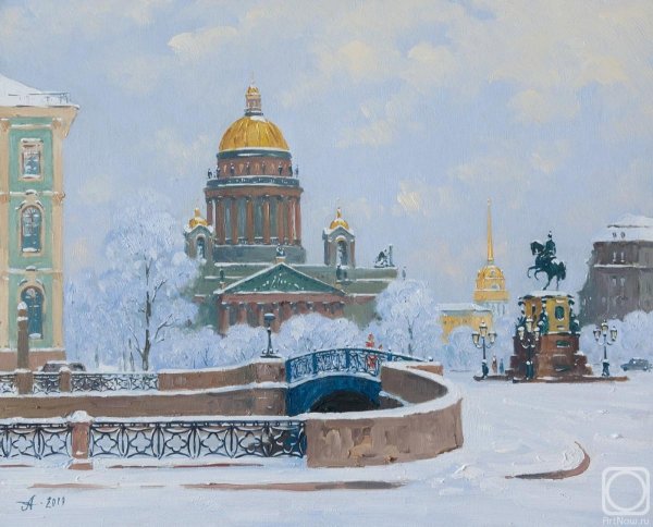 Александр Александровский художник зима Питер