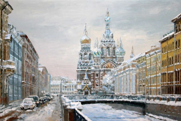 Банковский мост в Санкт-Петербурге зимой