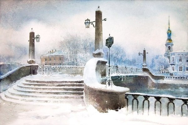 Павел Еськов художник зимний Петербург