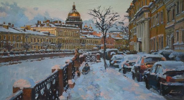 Санкт-Петербург Нева зимой