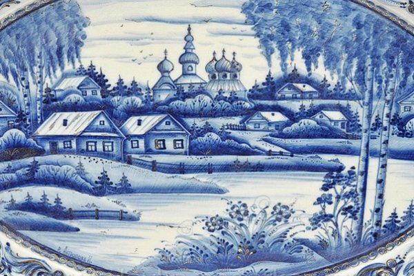 Город Гжель Гжельская роспись