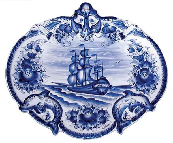 Гжельская роспись пейзаж