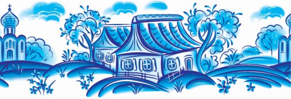 Гжельская роспись храм