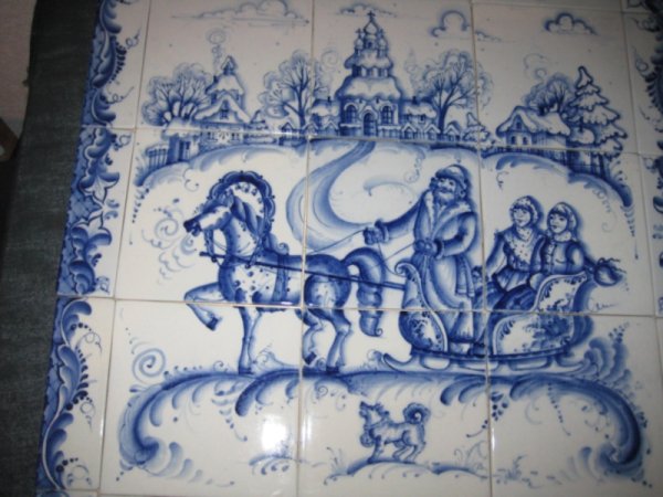 Композиция в стиле Гжель