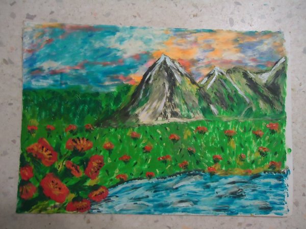 Пейзаж пластилином