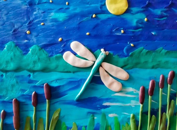 Пластилиновая живопись пейзаж