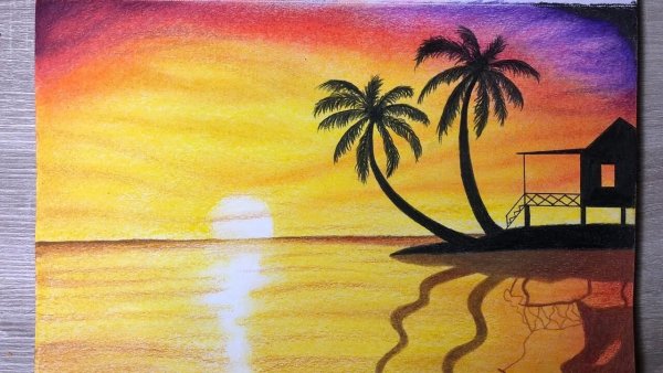 Пейзаж маркерами