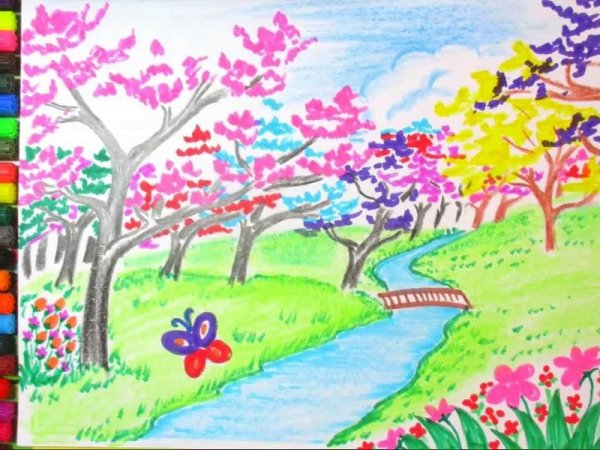 Рисунки для срисовки закат