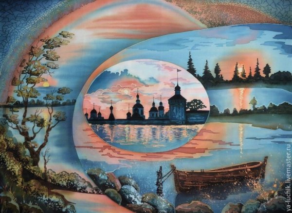 Панно в технике батик