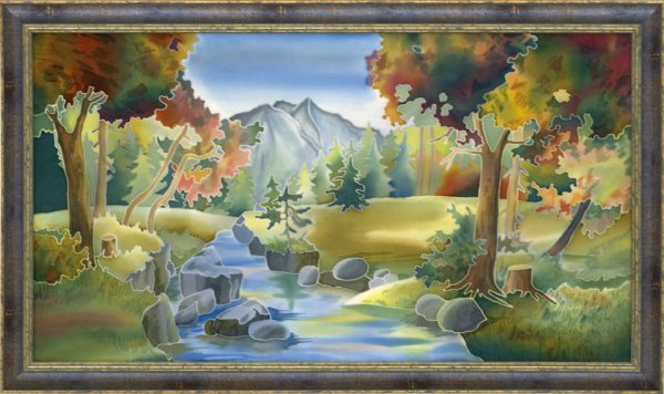 Холодный батик пейзаж