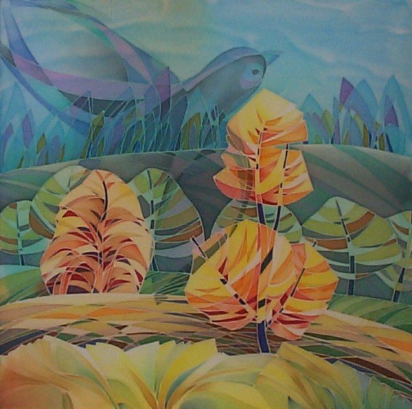 Батик свободная роспись техника