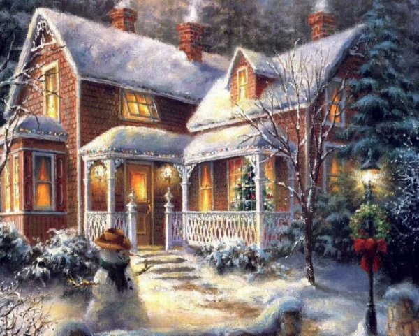 Thomas Kinkade Рождественские домики
