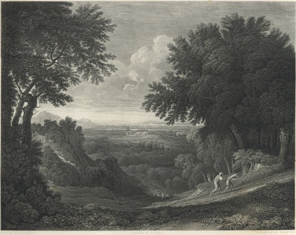 Гравюра пейзаж Томаса Аллома