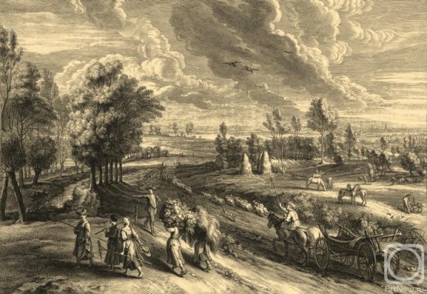 Офорт пейзаж