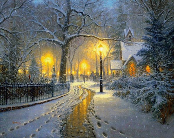 Художник Томас Кинкейд зима