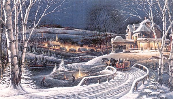 Новогодние Деревенские пейзажи