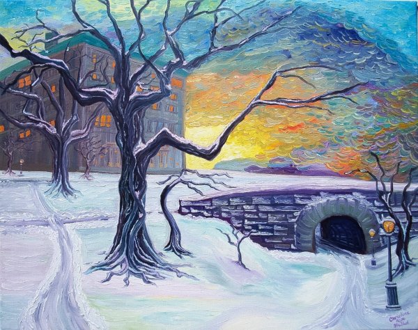 Винсент Ван Гог снежный пейзаж