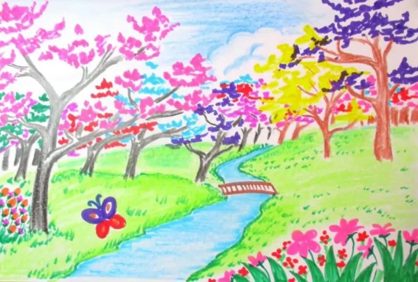 Мини пейзажи красками