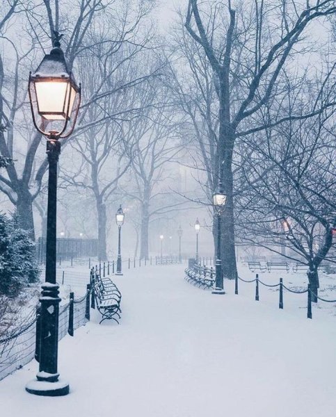 Красивые зимние городские пейзажи