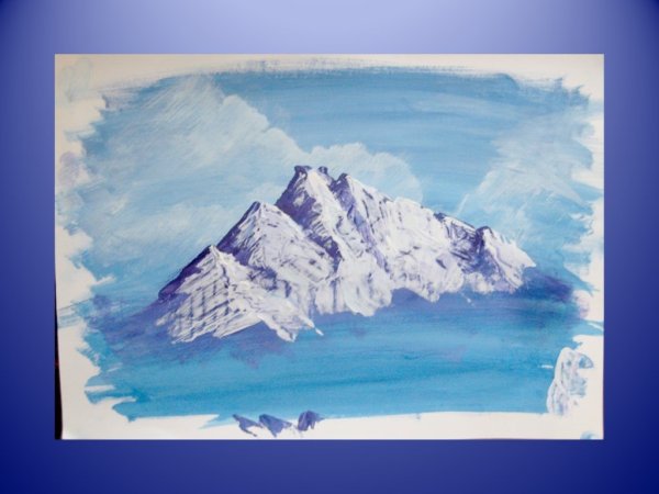 Рисование гор гуашью