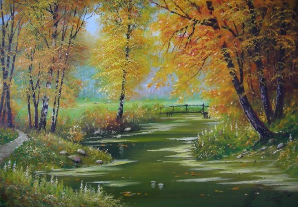 Осенний пейзаж живопись