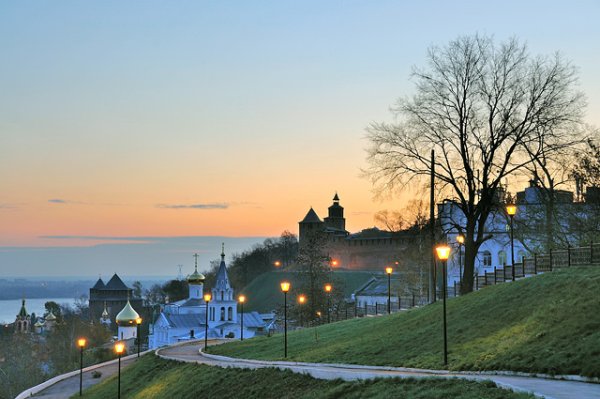 Рассвет Кремль Нижний Новгород