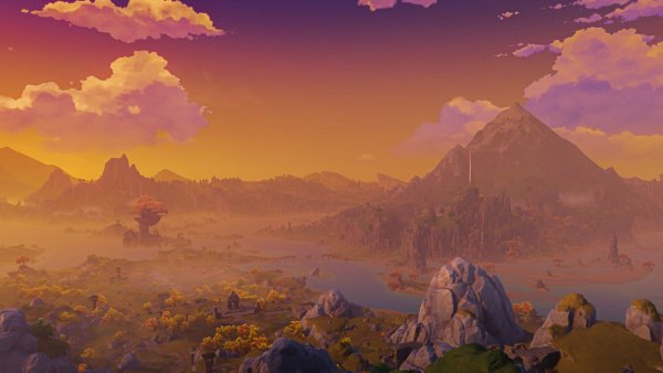 Аниме пейзаж Геншин Импакт