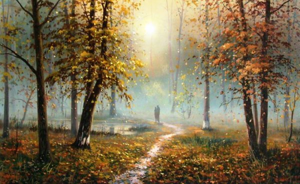 Осенние пейзажи маслом живопись