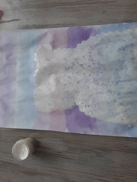 Аппликация зимний город