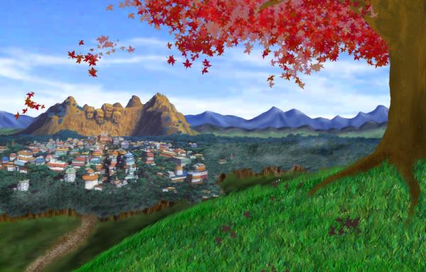 Деревня Коноха из Наруто в Японии