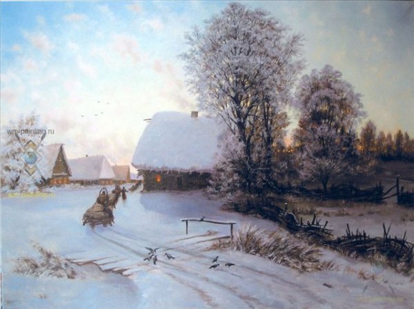 Художник Александр Милюков зима