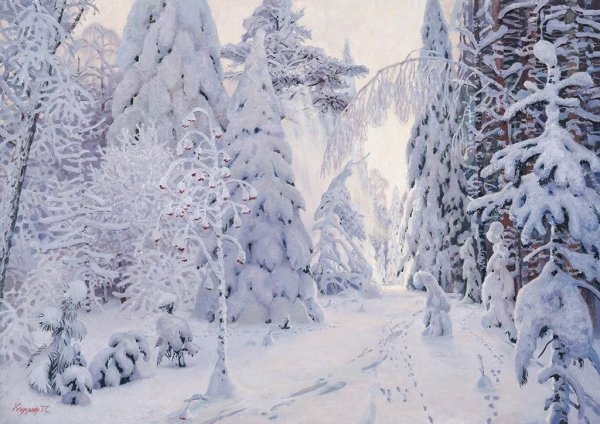 Художник Татьяна Юшманова. Зима