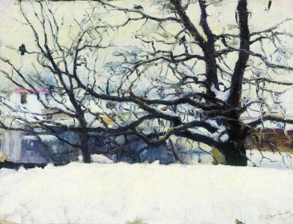 Василий Иванович Суриков Зубовский бульвар зимою