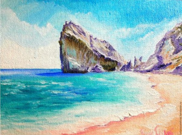 Пейзажи Крыма гуашью