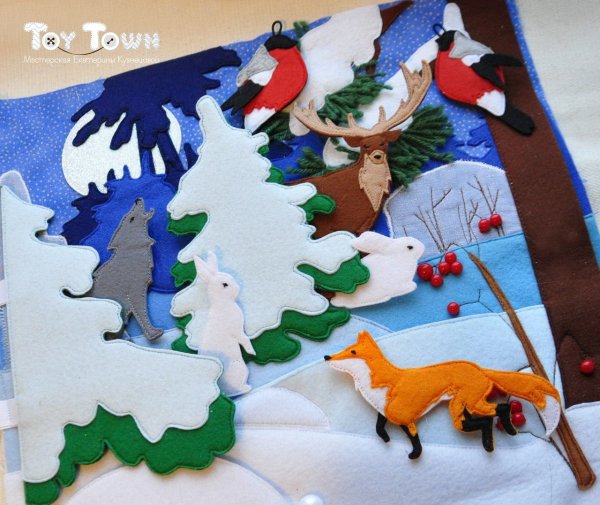 Зимнее панно из фетра