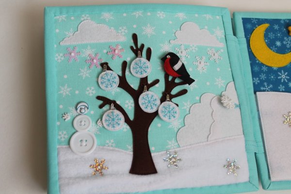 Зимняя книжка из фетра