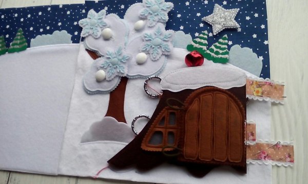 Зимнее панно из фетра