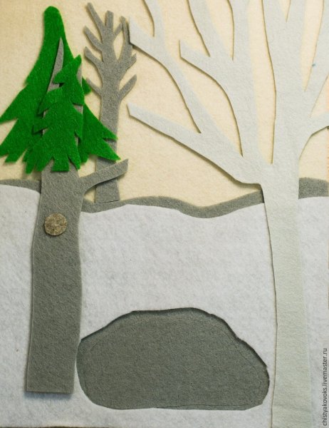Многослойная аппликация из фетра