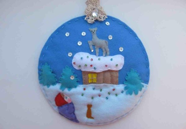 Новогодние панно на пяльцах