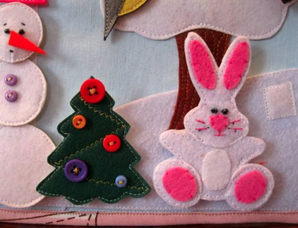 Новогодняя картина из фетра