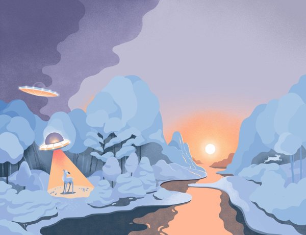 Иллюстрация в иллюстраторе пейзаж