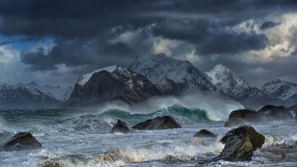 Норвегия шторм