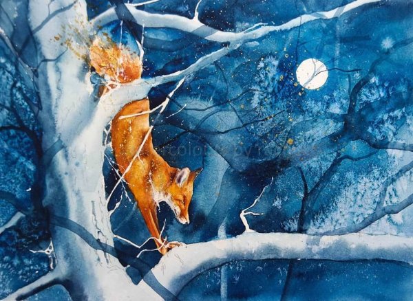 Иллюстрации к сказке четыре художника зима Скребицкий