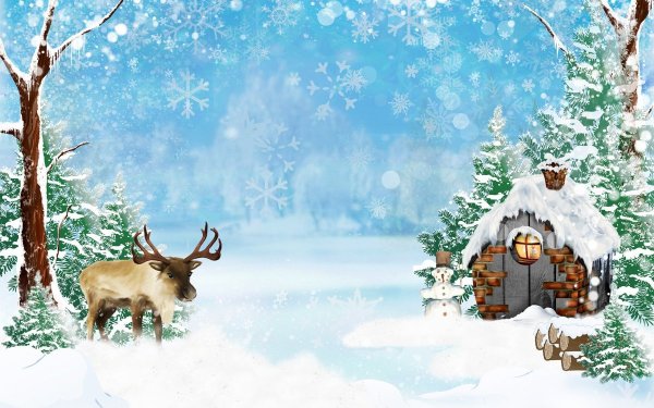 Зимний пейзаж вектор