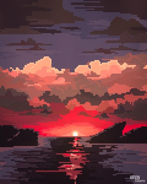 Пиксельный пейзаж