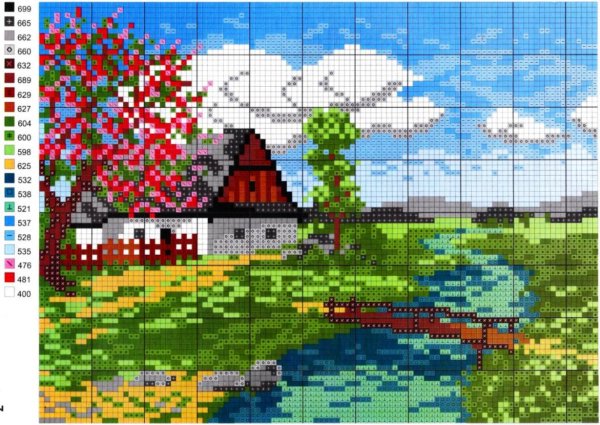 Вышивка крестом схемы природа