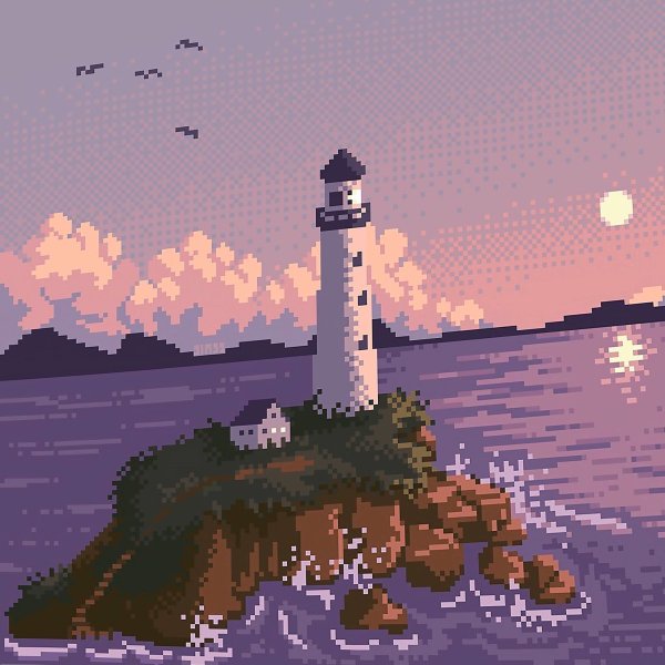 Пиксельное море