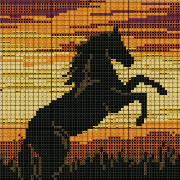 Вышивание крестиком лошади