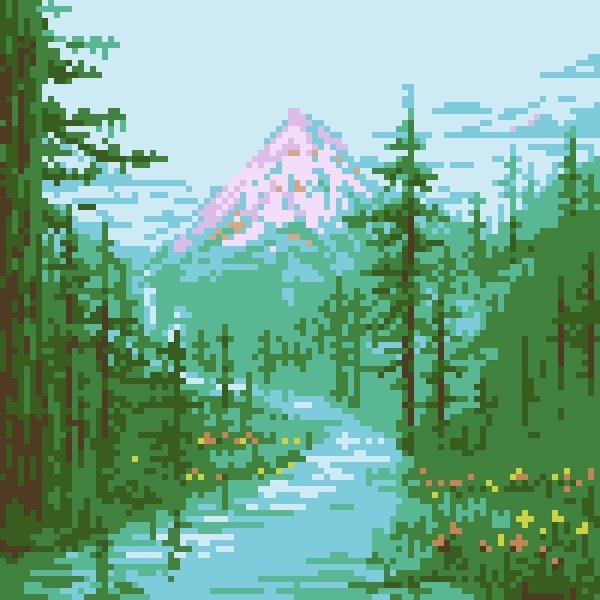 Пейзаж по пикселям