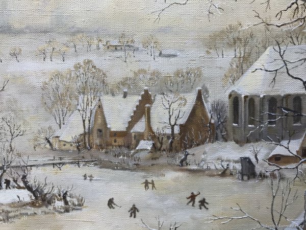 Питер брейгель старший. "Пейзаж с конькобежцами и ловушкой для птиц"